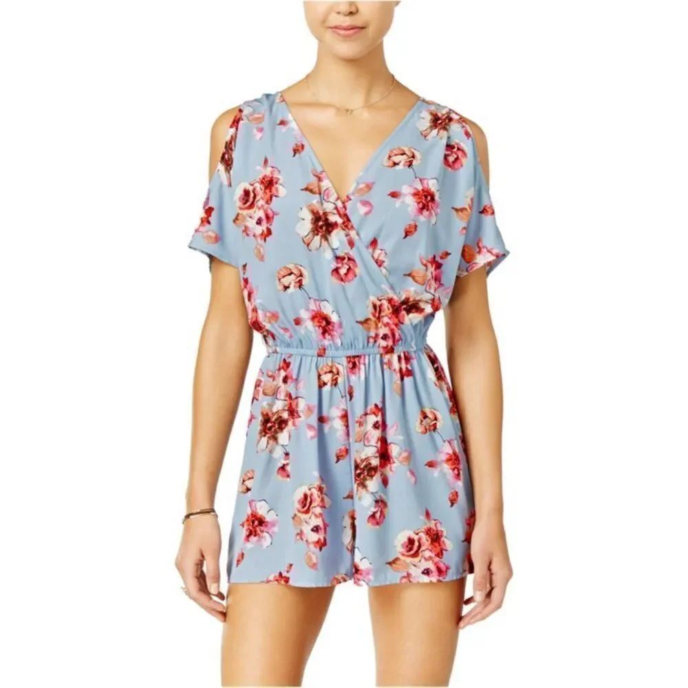 ✨ One Clothing Womens Cold Shoulder Romper Jumpsuit✨
